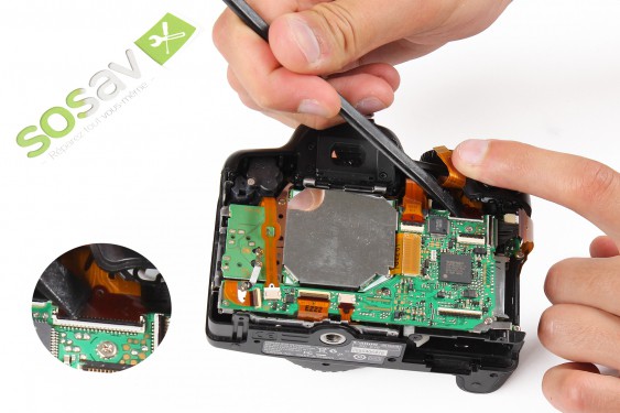 Guide photos remplacement lecteur de carte sd Canon EOS 1000D / Rebel XS / Kiss F (Etape 20 - image 2)