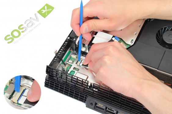 Guide photos remplacement nappe de liaison du lecteur blu-ray Playstation 4 (Etape 14 - image 1)