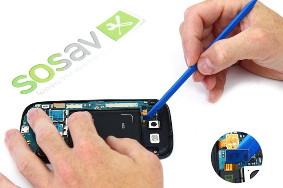 Guide photos remplacement nappe volume + hp interne Samsung Galaxy S3 (Etape 7 - image 2)