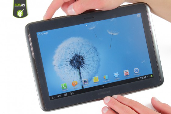 Guide photos remplacement haut-parleur droit Galaxy Note 10.1 (Etape 1 - image 1)