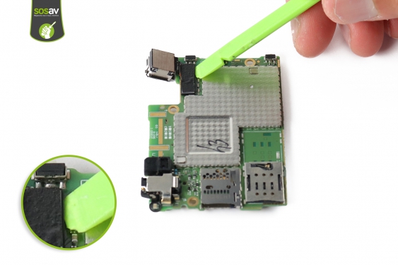 Guide photos remplacement caméra arrière / carte mère Xperia E5 (Etape 19 - image 1)