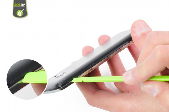 Guide photos remplacement lecteur carte sim et microsd Samsung Galaxy Core 4G (Etape 2 - image 1)