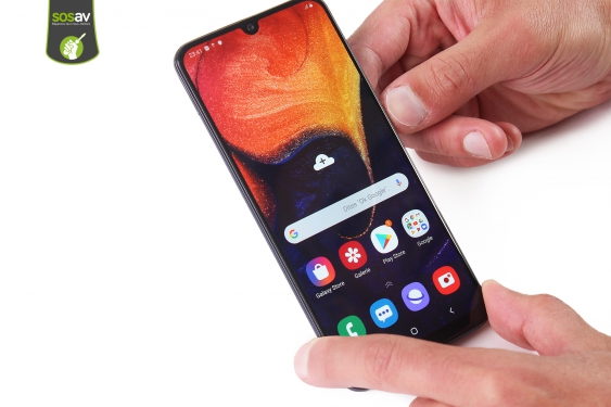 Guide photos remplacement batterie Galaxy A50 (Etape 1 - image 1)