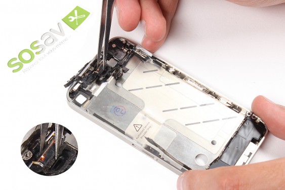 Guide photos remplacement nappe capteur de proximité et bouton power iPhone 4 (Etape 28 - image 2)