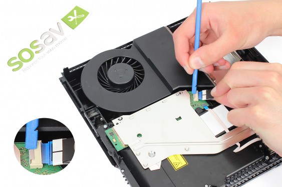 Guide photos remplacement nappe de liaison du lecteur blu-ray Playstation 4 (Etape 13 - image 2)