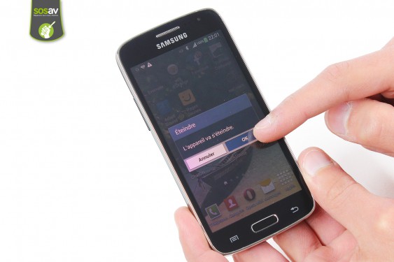 Guide photos remplacement lecteur carte sim et microsd Samsung Galaxy Core 4G (Etape 1 - image 3)