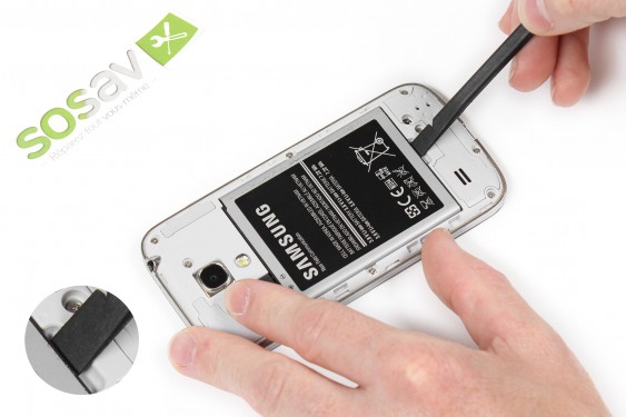 Guide photos remplacement lecteur de carte sim/sd Samsung Galaxy S4 mini (Etape 4 - image 2)
