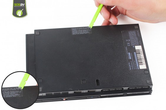 Guide photos remplacement nappe de liaison de la carte des boutons / capteur infrarouge Playstation 2 Slim (Etape 1 - image 2)