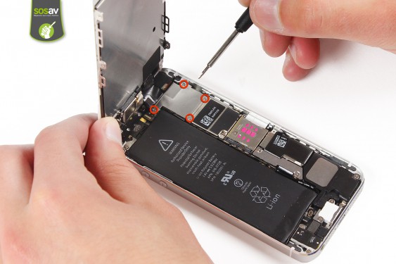 Guide photos remplacement ecran complet assemblé iPhone 5S (Etape 5 - image 3)
