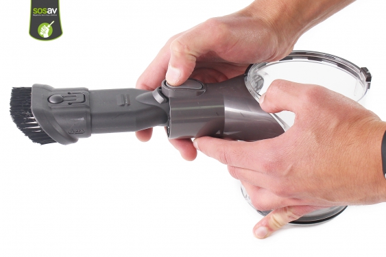 Guide photos remplacement bac à poussière assemblé Aspirateur Dyson V6 (Etape 3 - image 1)