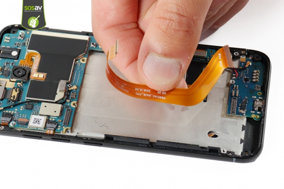 Guide photos remplacement nappe liaison connecteur de charge Wiko Wim Lite (Etape 18 - image 3)