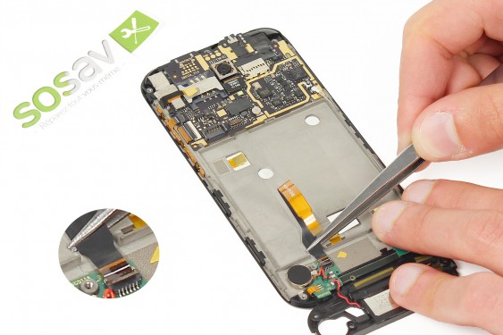 Guide photos remplacement nappe de liaison de la carte gestion du bas Wiko Darkmoon (Etape 22 - image 4)