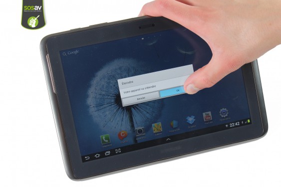 Guide photos remplacement haut-parleur droit Galaxy Note 10.1 (Etape 1 - image 3)