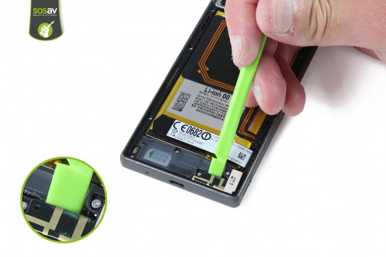 Guide photos remplacement ecran complet (lcd + tactile + châssis) Z5 compact (Etape 7 - image 2)