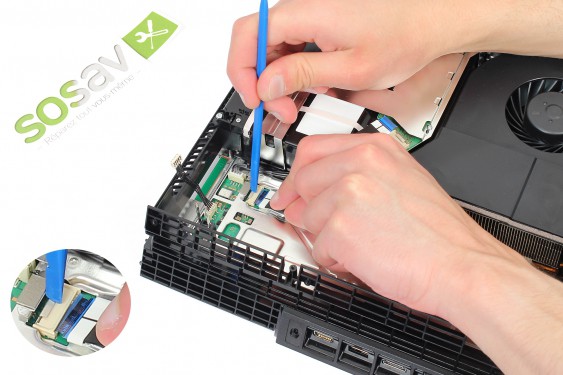 Guide photos remplacement nappe de liaison du lecteur blu-ray Playstation 4 (Etape 14 - image 2)