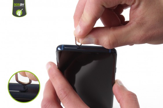 Guide photos remplacement tiroir sim et microsd Galaxy S9+ (Etape 2 - image 2)