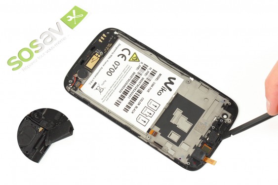 Guide photos remplacement haut-parleur interne Wiko Cink Five (Etape 21 - image 1)