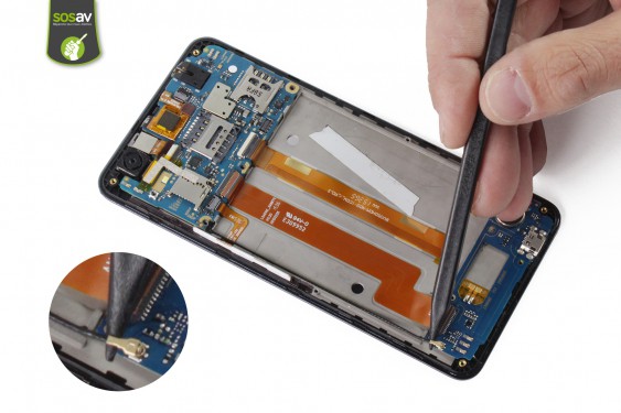 Guide photos remplacement connecteur de charge Wiko Rainbow Up 4G (Etape 15 - image 3)