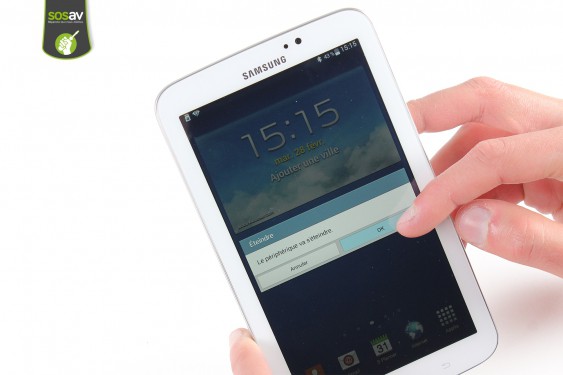 Guide photos remplacement bouton home Galaxy Tab 3 7" (Etape 1 - image 3)
