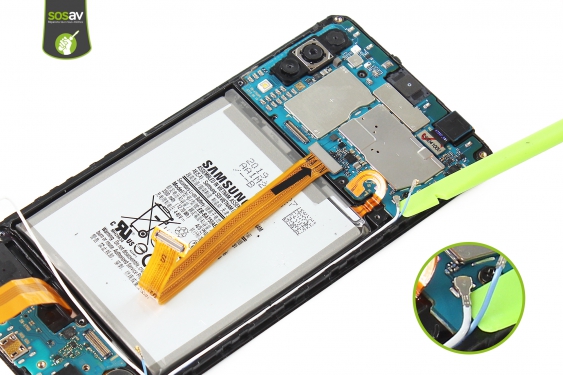 Guide photos remplacement câbles d'interconnexion wifi / gsm Galaxy A7 (2018) (Etape 17 - image 3)