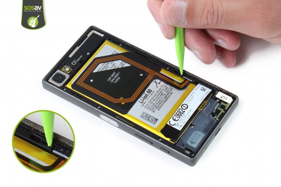 Guide photos remplacement antenne nfc Z5 compact (Etape 6 - image 1)