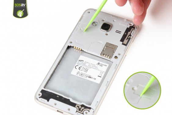 Guide photos remplacement bouton volume Samsung Galaxy J3 2016 (Etape 6 - image 1)