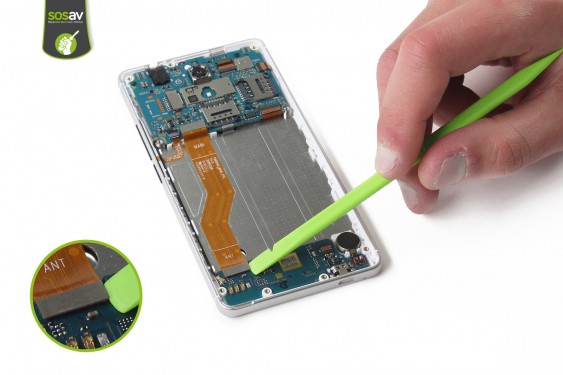 Guide photos remplacement nappe liaison connecteur de charge Wiko U Feel 4G (Etape 17 - image 3)