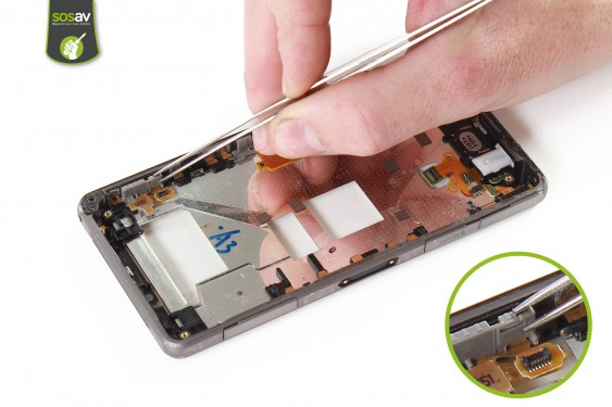 Guide photos remplacement nappe bouton appareil photo Xperia Z1 Compact (Etape 34 - image 2)