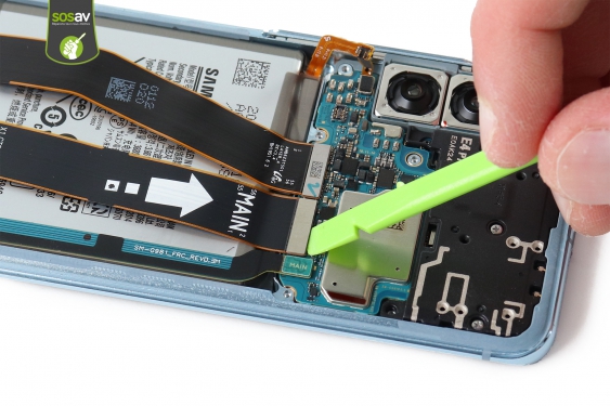 Guide photos remplacement nappe de liaison connecteur de charge (principale) Galaxy S20 (Etape 12 - image 1)