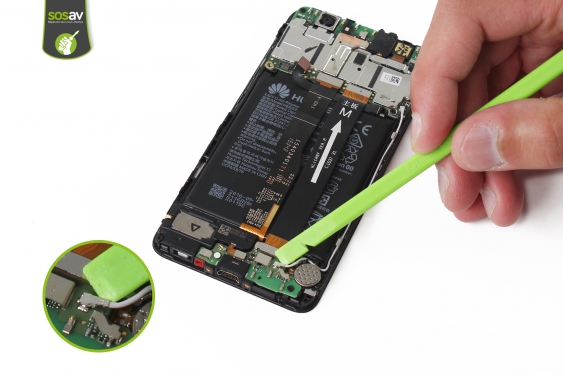 Guide photos remplacement nappe de liaison connecteur de charge Huawei Nova (Etape 12 - image 1)