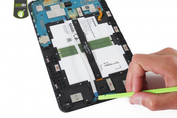 Guide photos remplacement nappe de liaison de la carte bouton home et haut-parleurs Galaxy Tab A 10.1" (2016) (Etape 15 - image 2)