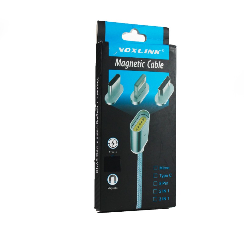 Chargeur magnétique 3 en 1 (Lightning / Micro USB/ USB type C)