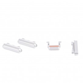 Lot de 4 boutons BLANC (Volume, vibreur, power) - iPhone 6 Plus
