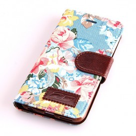 Etui portefeuille Fleurs...