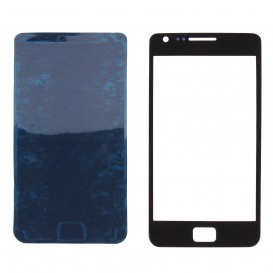 Vitre Tactile Noire + Stickers - Galaxy S2