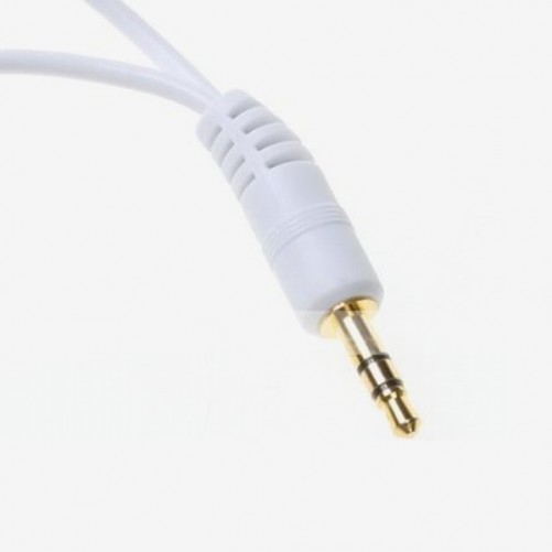 Câble Adaptateur Diviseur Audio Mini Jack 3.5mm 1 à 2 blanc pour iPhone iPod MacManiack Accessoires - SOSav.fr
