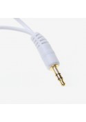 Câble Adaptateur Diviseur Audio Mini Jack 3.5mm 1 à 2 blanc pour iPhone iPod MacManiack Accessoires - SOSav.fr