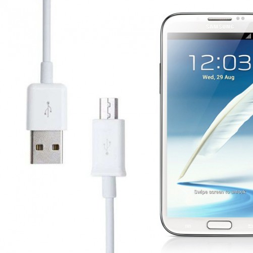 Cable micro USB blanc pour Samsung MacManiack Accessoires - SOSav.fr
