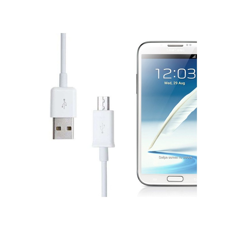 Cable micro USB blanc pour Samsung MacManiack Accessoires - SOSav.fr