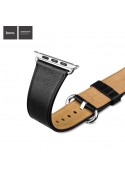 Bracelet Cuir Hoco Noir Apple Watch 42mm MacManiack non trie - SOSav.fr