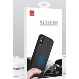 Coque TPU effet cuir magnétique Bass Series - iPhone X / XS