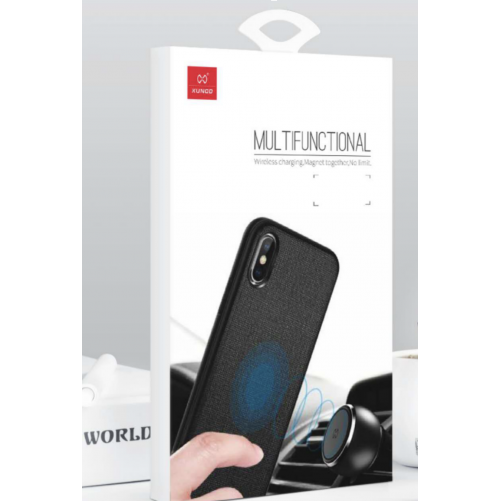 Coque TPU effet cuir magnétique Bass Series - iPhone X / XS