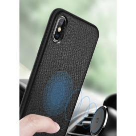 Coque TPU effet cuir magnétique Bass Series - iPhone X / XS