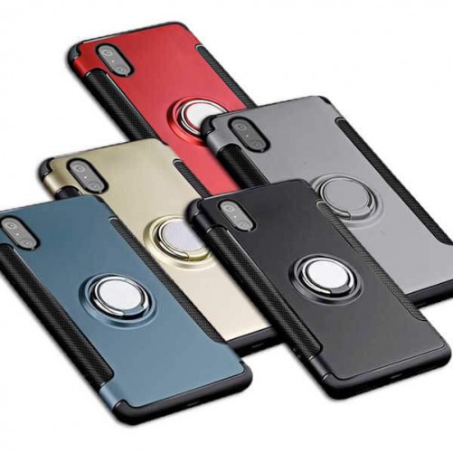 Coque avec anneau arrière iPhone X Xs