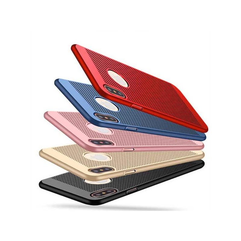 Coque rigide micro perforée pour iPhone X Xs