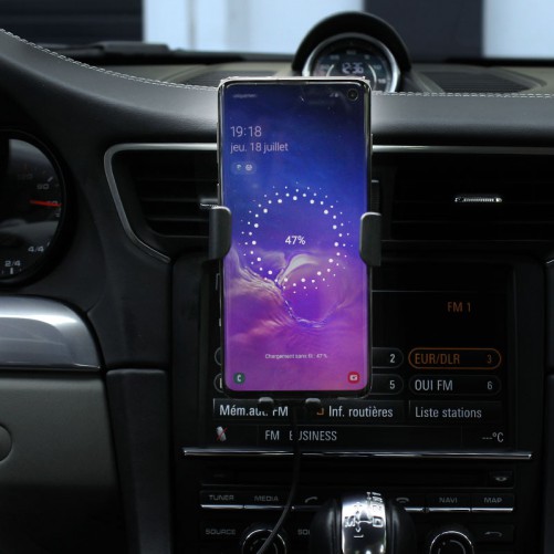 Support voiture et Chargeur sans fil QI HOCO