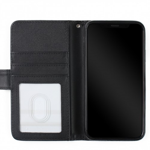 Etui portefeuille simili cuir iPhone X Xs