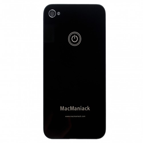 Coque arrière Face de remplacement vitre MacManiack IPhone 4S Noir