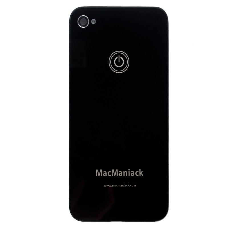Coque arrière Face de remplacement vitre MacManiack IPhone 4S Noir
