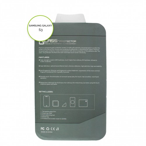Film protection avant 0,26mm en verre trempé Samsung Galaxy S3 GT-i9300